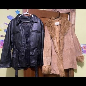 2 NEW CONDITION LEATHER COATS